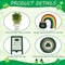 St Patrick's Day Decoration 8 PCS Tiered Tray Decor Set, Cute Tabletop Saint Patty's Day Décor for Home Shelf Mantel Fireplace Office Desk Coffee Bar Leprechaun Gnome Shamrock Irish Tray Objects
